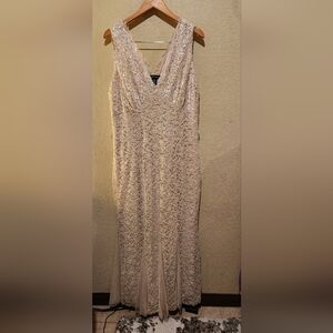 CANDALITE Women's Wedding Formal Dress Cream, Sequin, floor length 2X